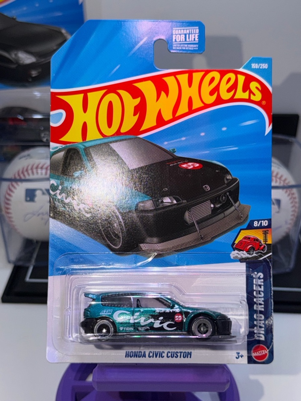 Hot Wheels Honda Civic Custom Toy Car - Teal and Black